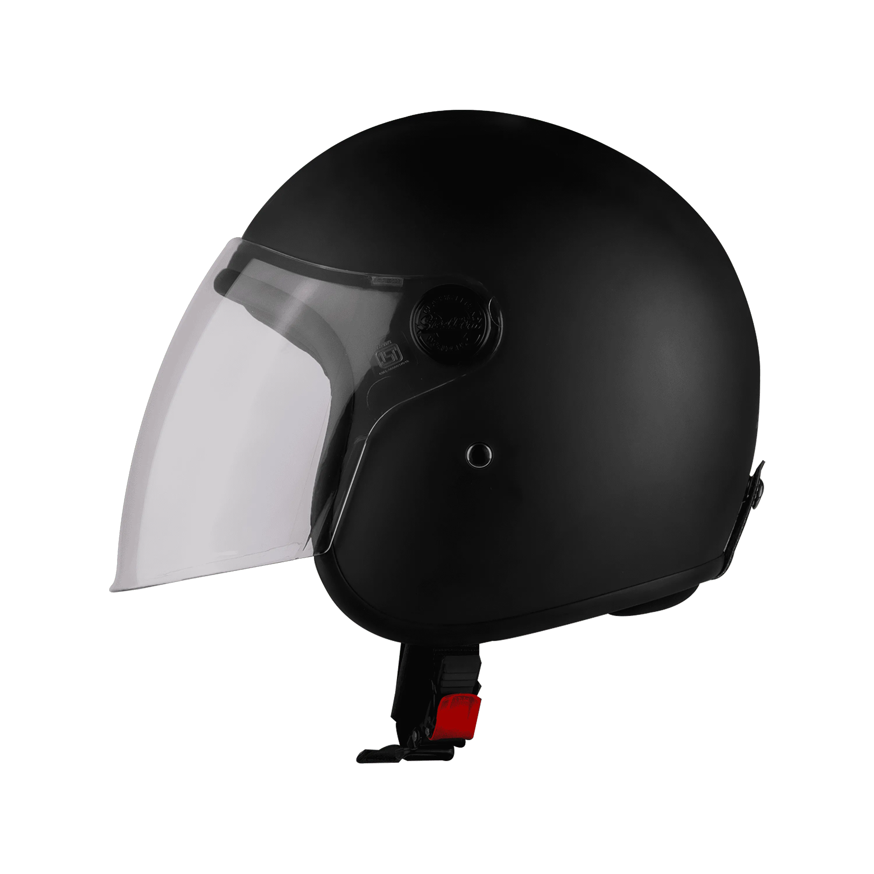 STEELBIRD Sbh 56 Vintage Black Half Face Helmet