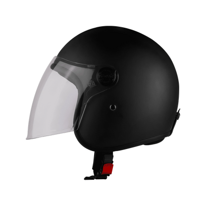 STEELBIRD Sbh 56 Vintage Black Half Face Helmet
