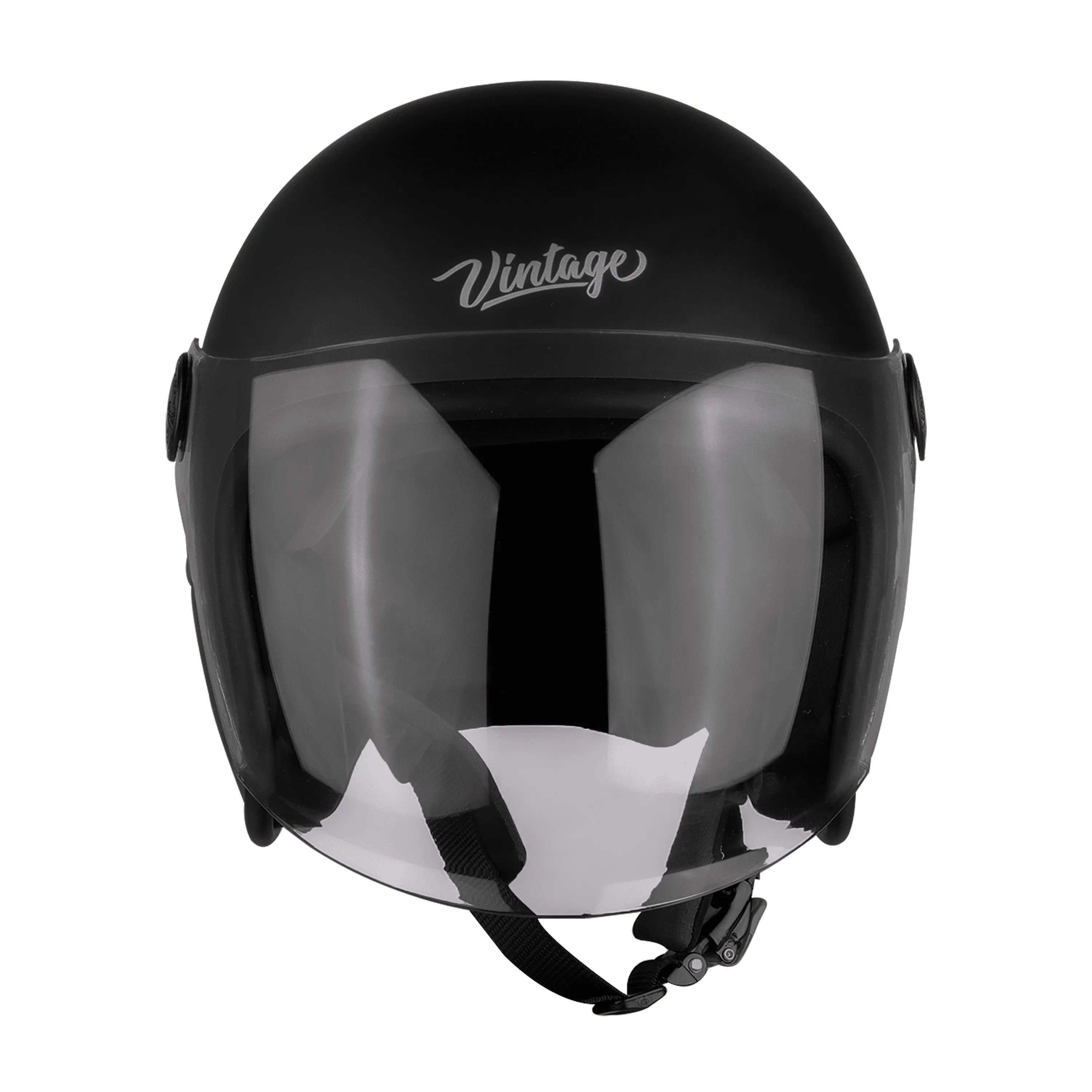 STEELBIRD Sbh 56 Vintage Black Half Face Helmet