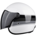 STEELBIRD Sbh 56 Vintage White Grey Half Face Helmet