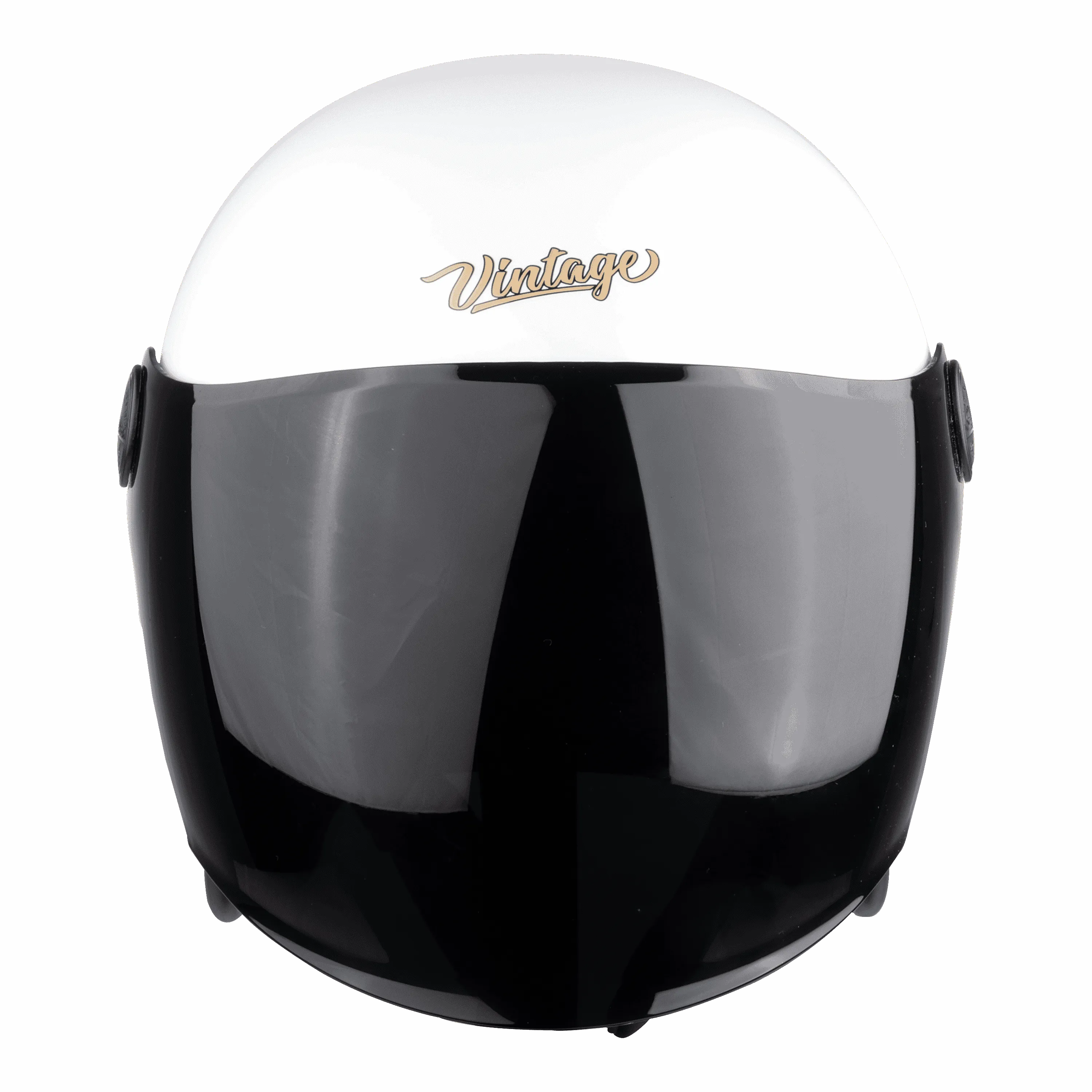 STEELBIRD Sbh 56 Vintage White Grey Half Face Helmet