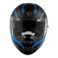 STEELBIRD Sbh 57 Fighter Black Blue Flip Up Helmet