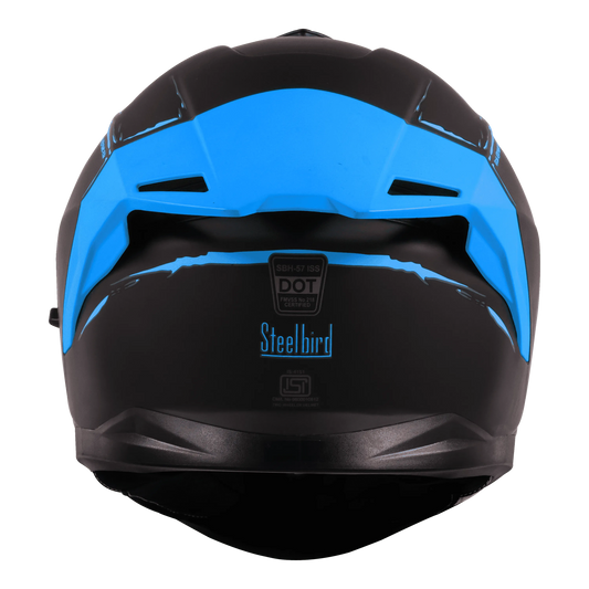 STEELBIRD Sbh 57 Fighter F1 Black Blue Flip Up Helmet