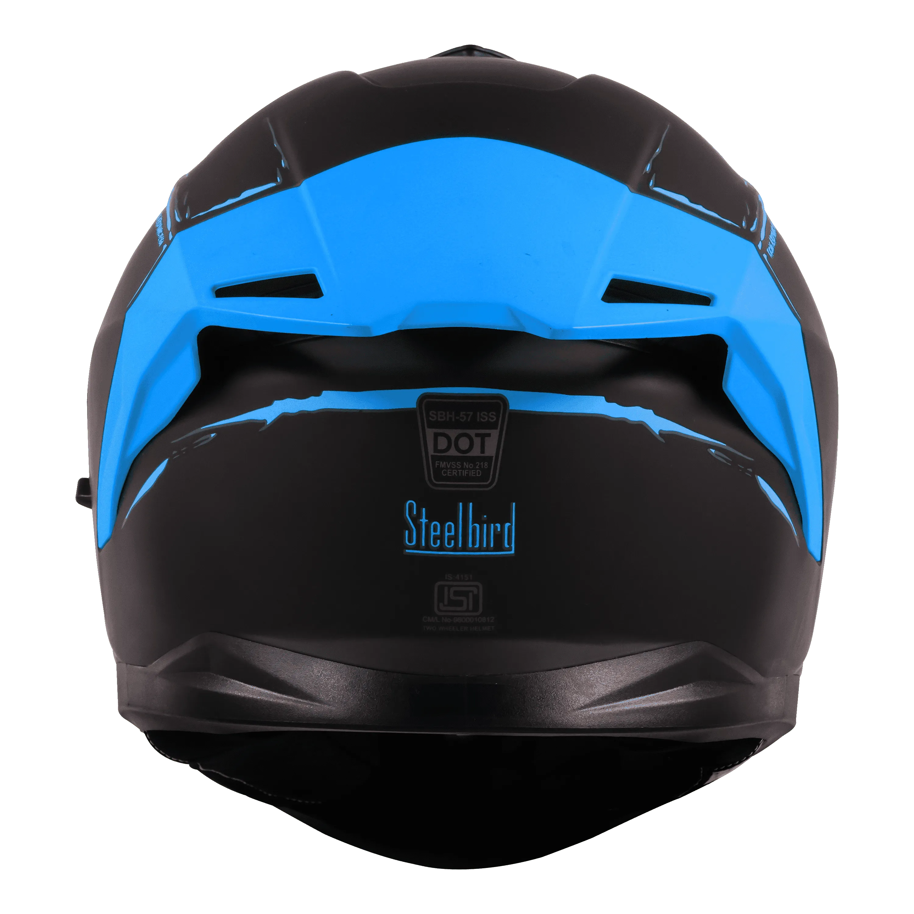STEELBIRD Sbh 57 Fighter Black Blue Flip Up Helmet