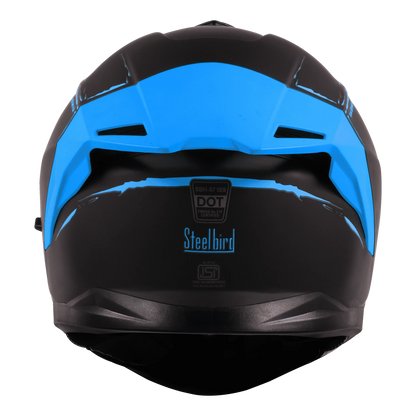 STEELBIRD Sbh 57 Fighter F1 Black Blue Flip Up Helmet