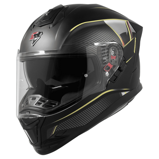 STEELBIRD Sbh 57 Fighter Black Neon Flip Up Helmet