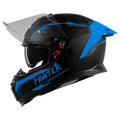 STEELBIRD Sbh 57 Fighter F2 Black Blue Full Face Helmet