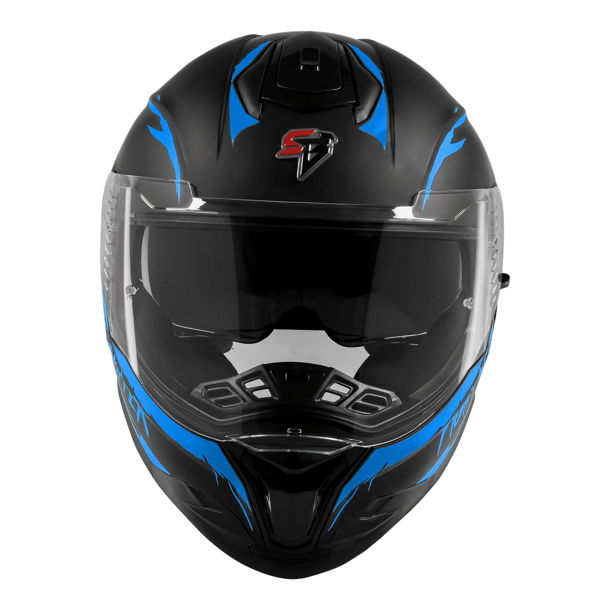 STEELBIRD Sbh 57 Fighter F2 Black Blue Full Face Helmet