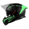 STEELBIRD Sbh 57 Fighter F2 Black Green Full Face Helmet