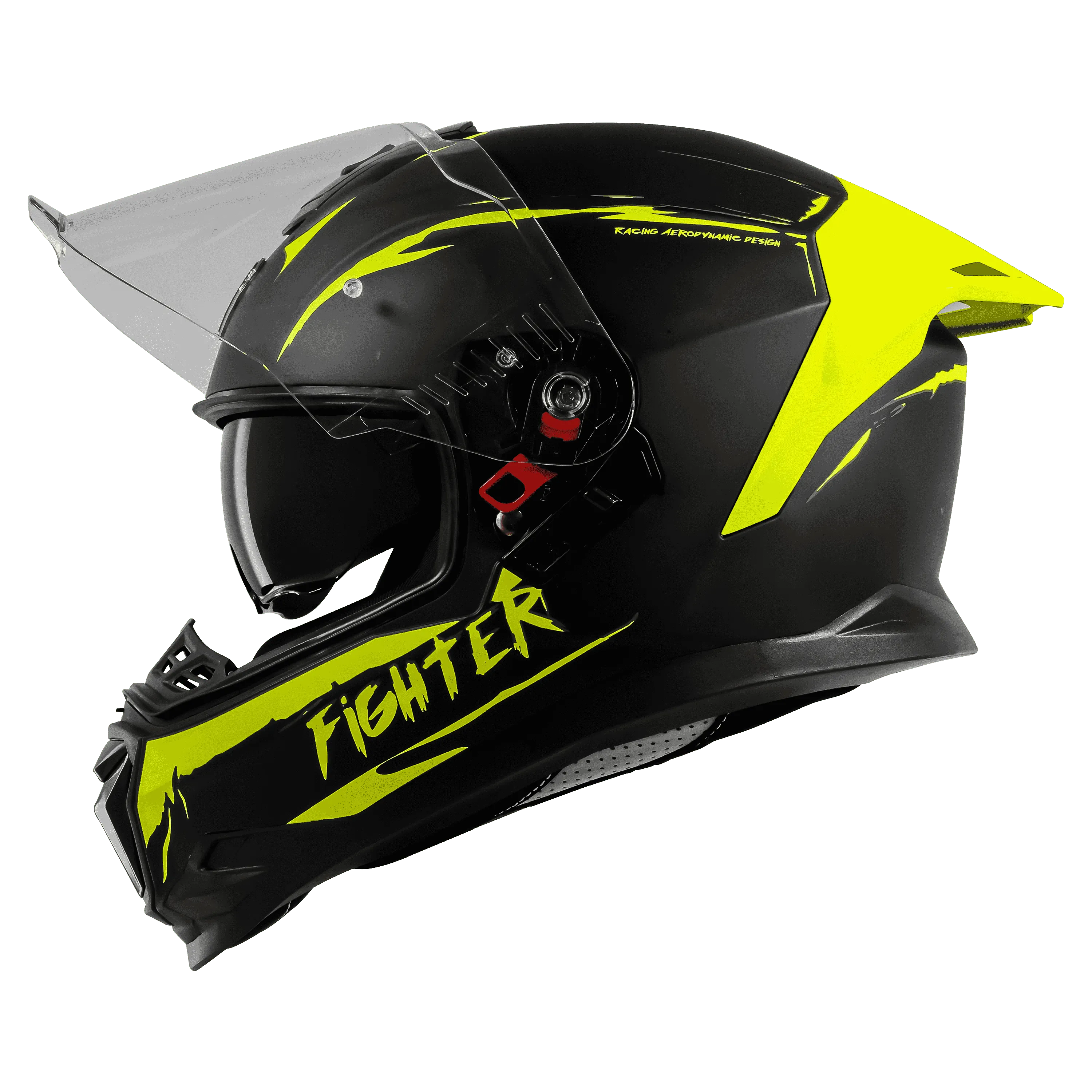 STEELBIRD Sbh 57 Fighter F2 Black Neon Full Face Helmet