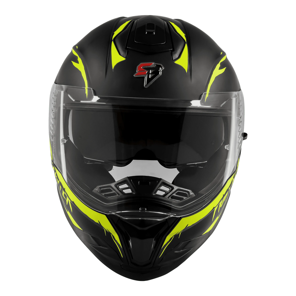 STEELBIRD Sbh 57 Fighter F2 Black Neon Full Face Helmet