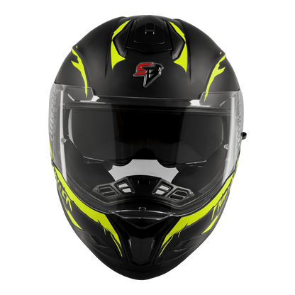 STEELBIRD Sbh 57 Fighter F2 Black Neon Full Face Helmet