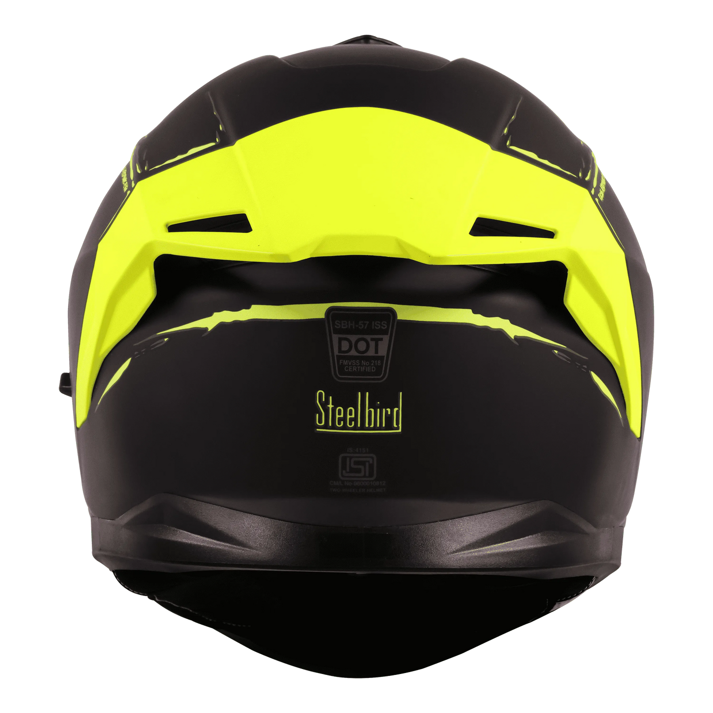 STEELBIRD Sbh 57 Fighter F2 Black Neon Full Face Helmet