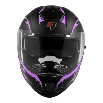STEELBIRD Sbh 57 Fighter F2 Black Purple Full Face Helmet