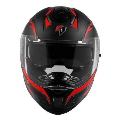 STEELBIRD Sbh 57 Fighter F2 Black Red Full Face Helmet
