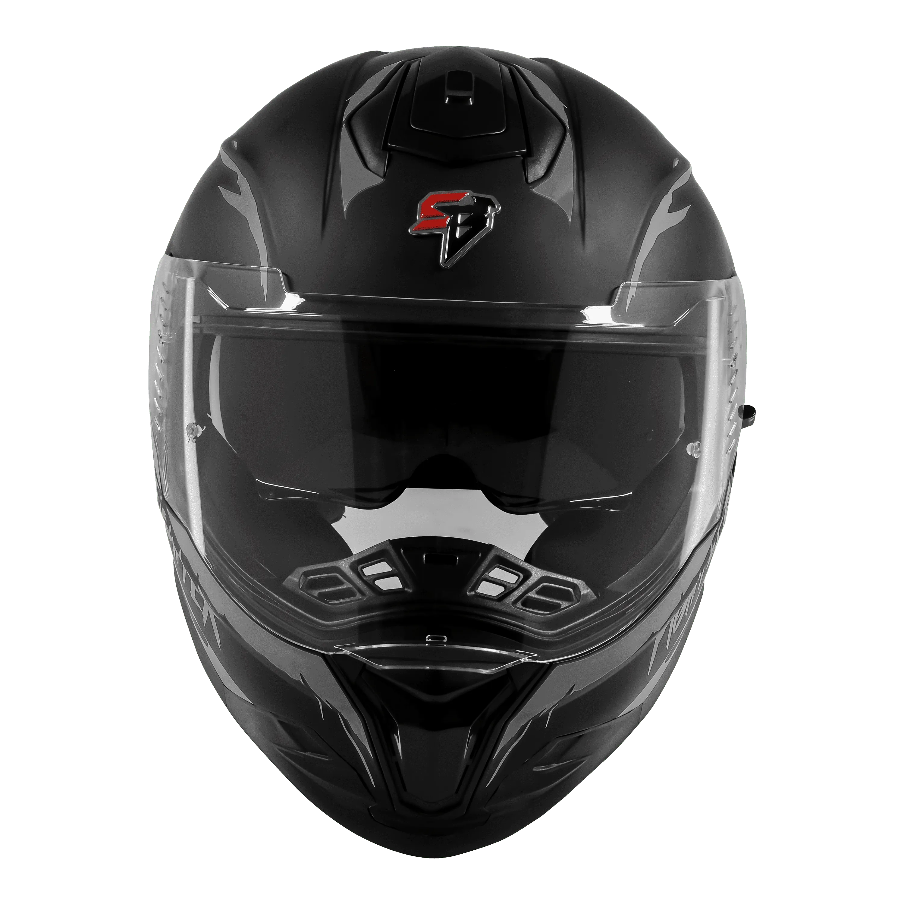 STEELBIRD Sbh 57 Fighter F2 Black Silver Full Face Helmet