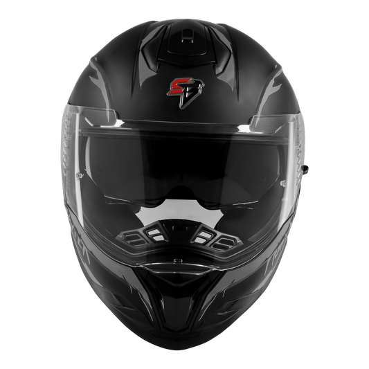 STEELBIRD Sbh 57 Fighter F2 Black Silver Full Face Helmet