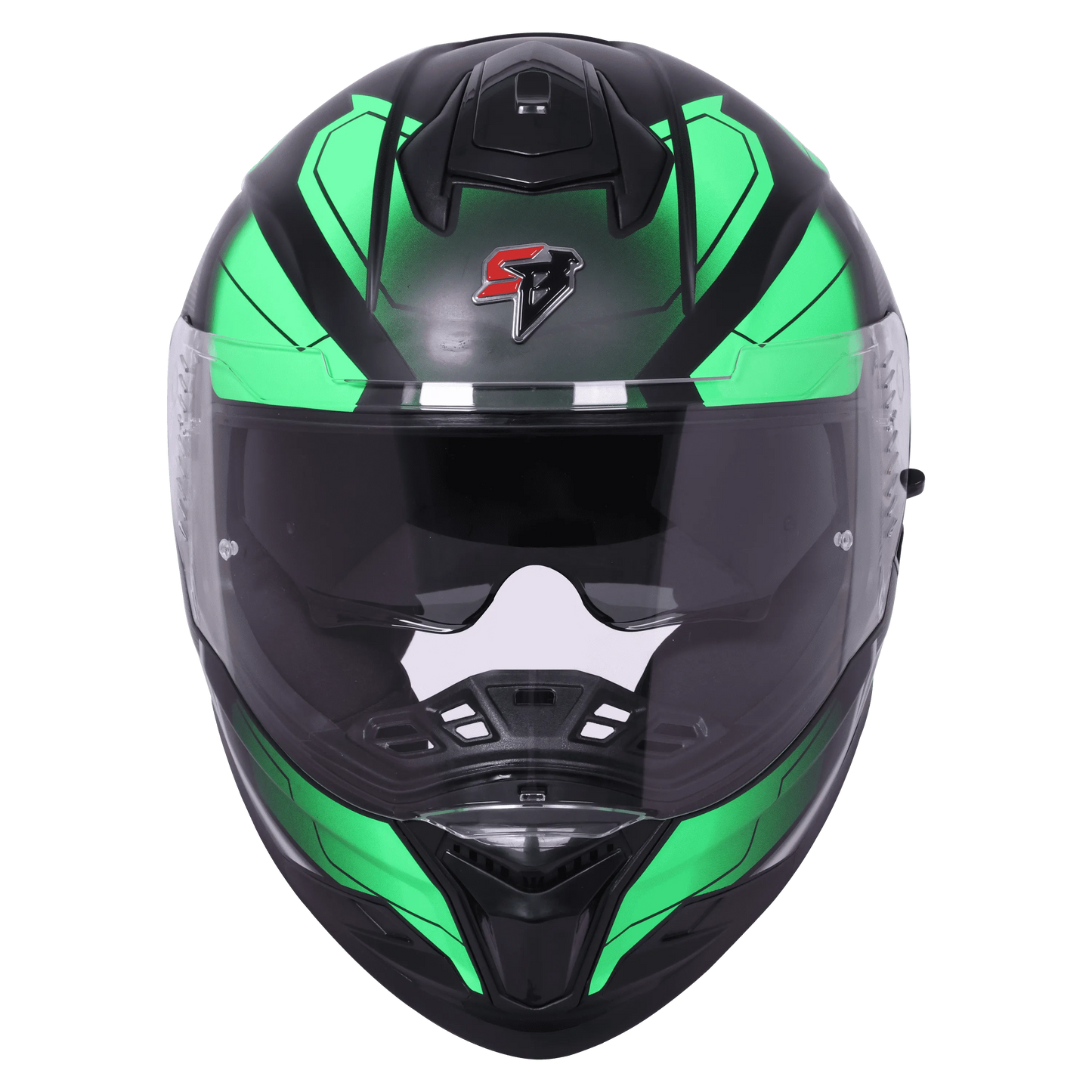 STEELBIRD Sbh 57 Fighter F3 Black Green Full Face Helmet