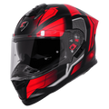STEELBIRD Sbh 57 Fighter F3 Black Red Full Face Helmet
