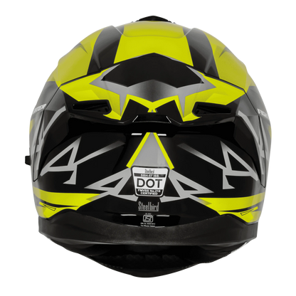STEELBIRD Sbh 57 Fighter F4 Black Fl Yellow Full Face Helmet