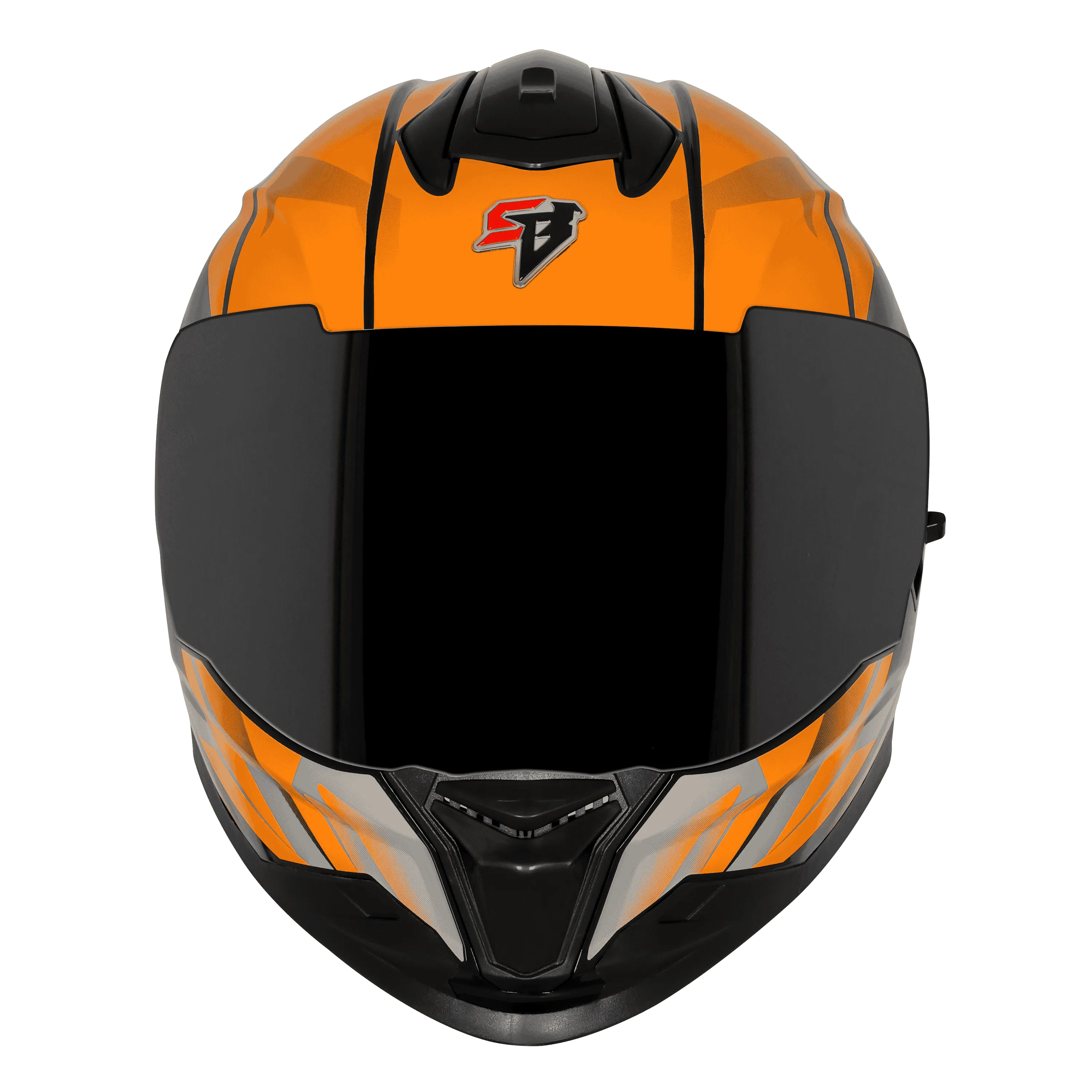 STEELBIRD Sbh 57 Fighter F4 Black Orange Full Face Helmet