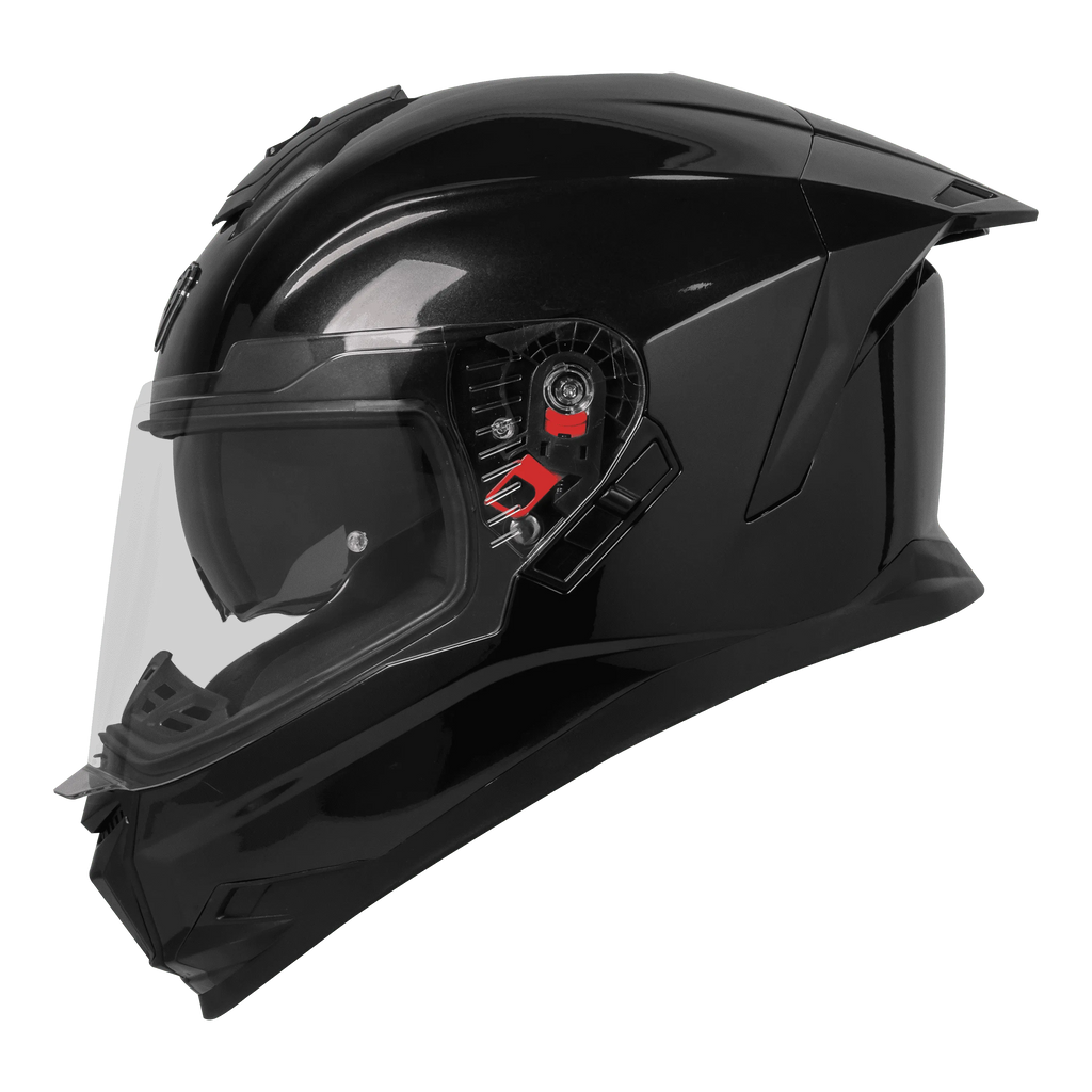 STEELBIRD Sbh 57 Fighter Glossy Black Full Face Helmet