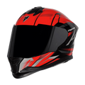 STEELBIRD Sbh 57 Fighter F4 Black Red Full Face Helmet