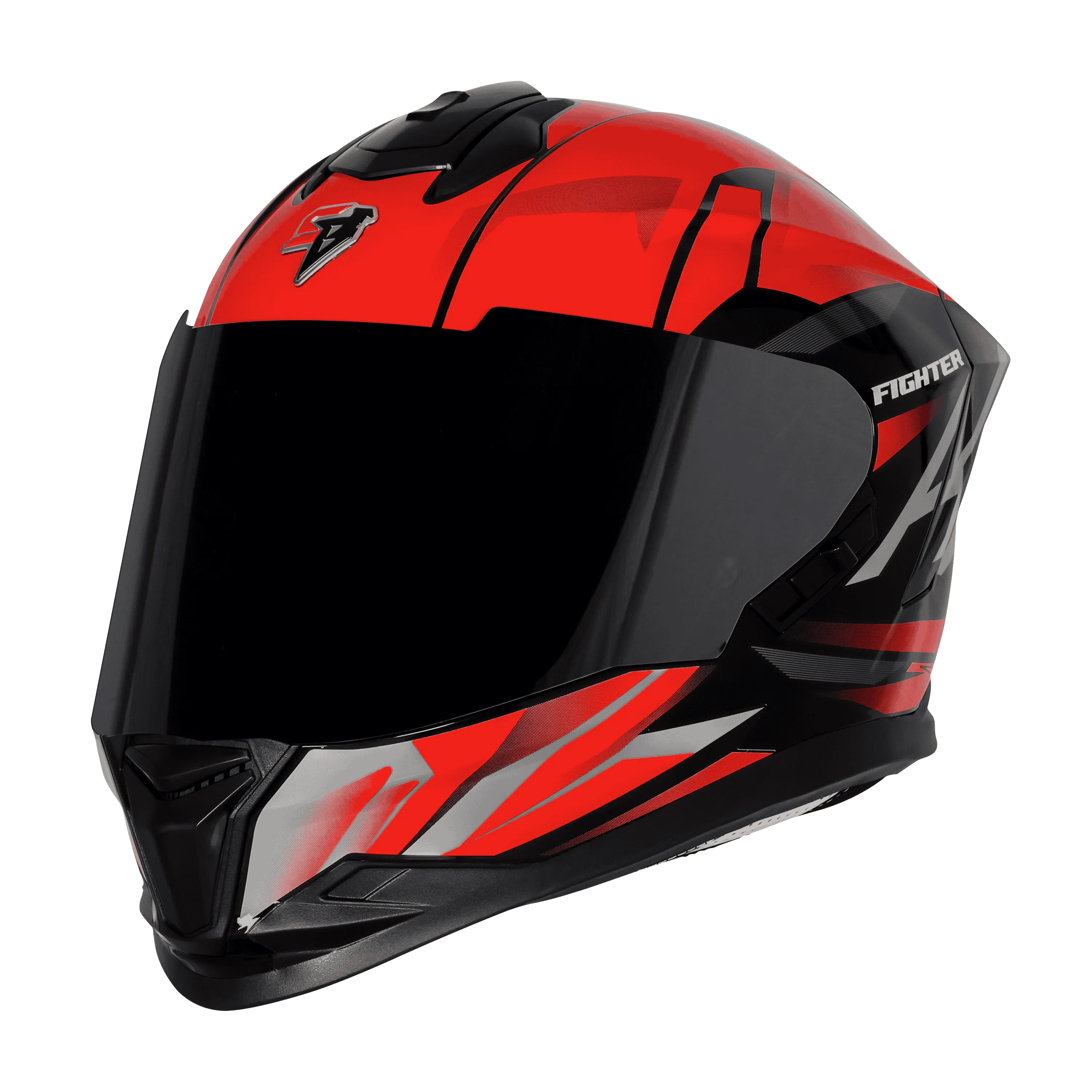 STEELBIRD Sbh 57 Fighter F4 Black Red Full Face Helmet