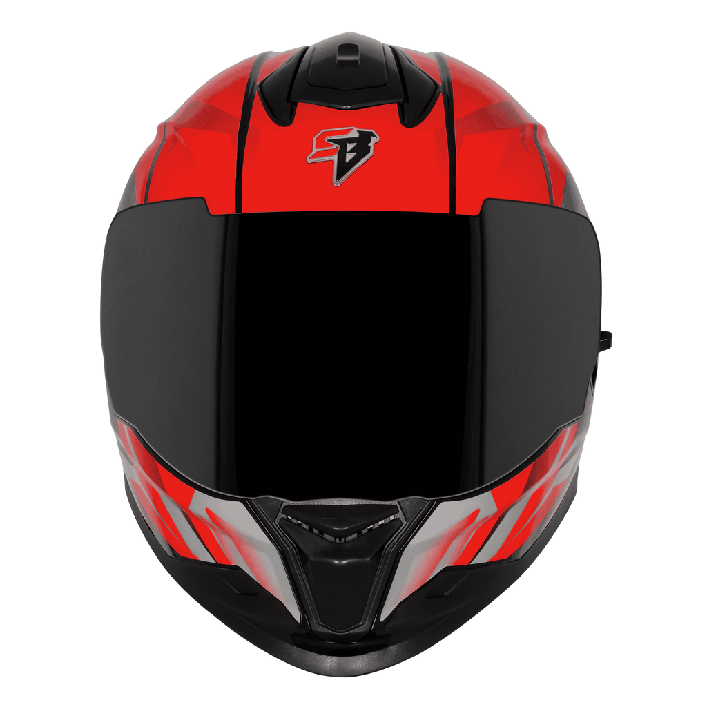 STEELBIRD Sbh 57 Fighter F4 Black Red Full Face Helmet