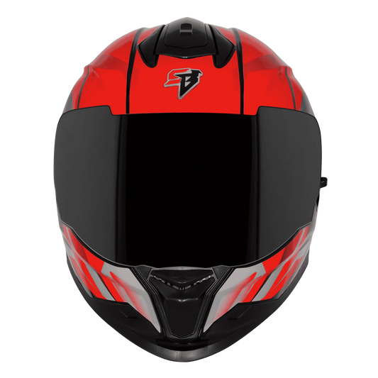 STEELBIRD Sbh 57 Fighter F4 Black Red Full Face Helmet