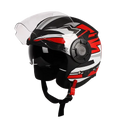 STEELBIRD Sbh 31 Strike Black Red Full Face Helmet