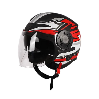 STEELBIRD Sbh 31 Strike Black Red Full Face Helmet