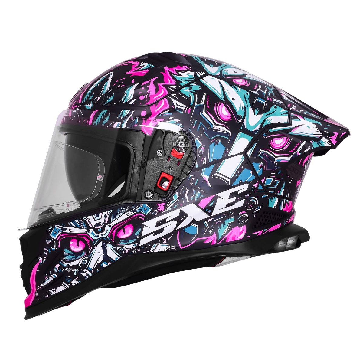 Steelbird Sbh 61 Iss Sxe Sp1 With Afs Edition Glossy Black With Purple Full Face Helmet