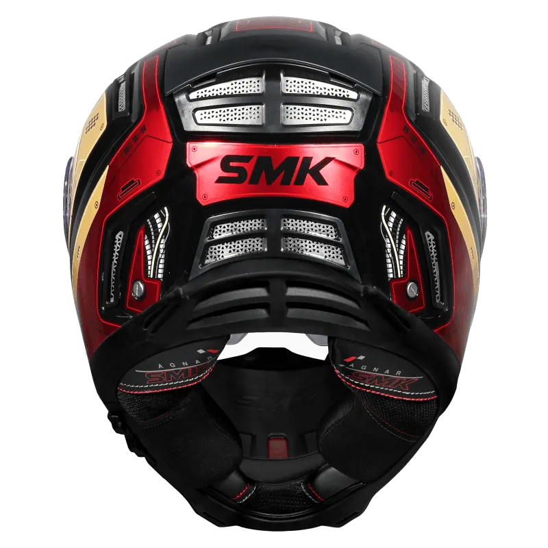 Smk Agnar Cyborg GL237 Red Full Face Helmet