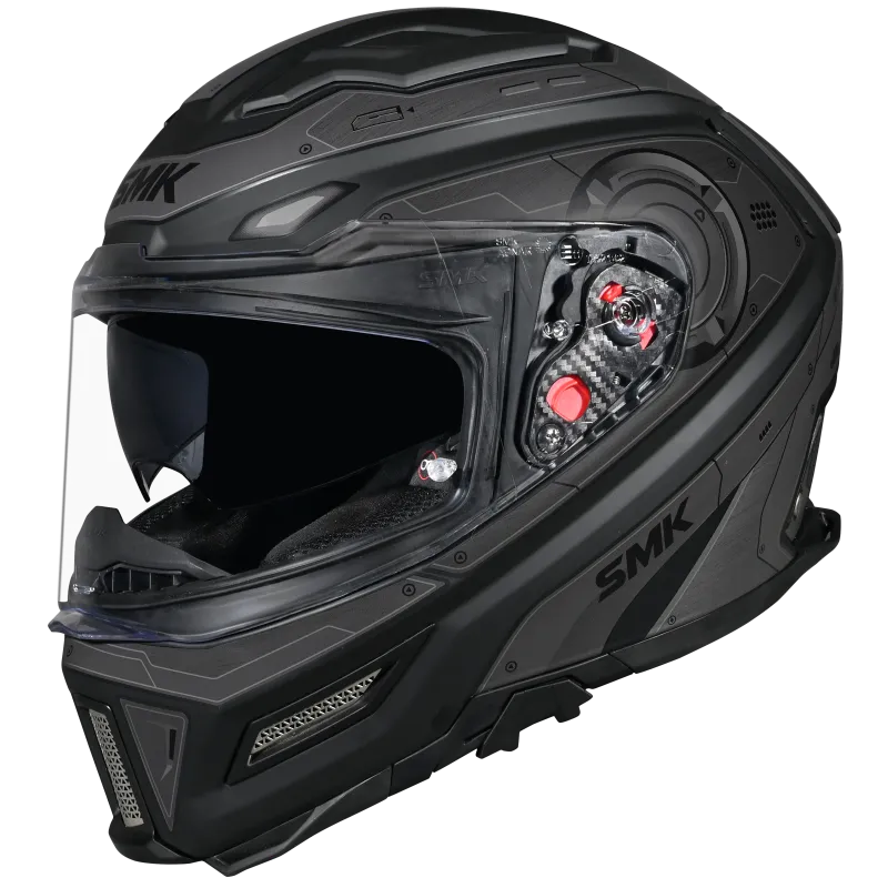 Smk Agnar Cyborg MA266 Black Full Face Helmet