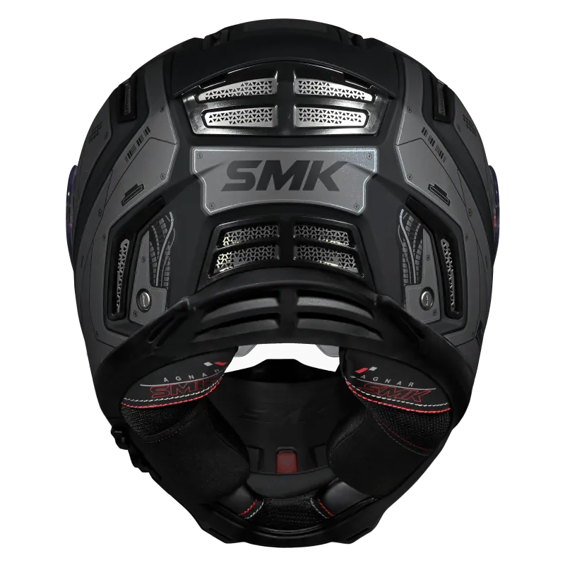 Smk Agnar Cyborg MA266 Black Full Face Helmet
