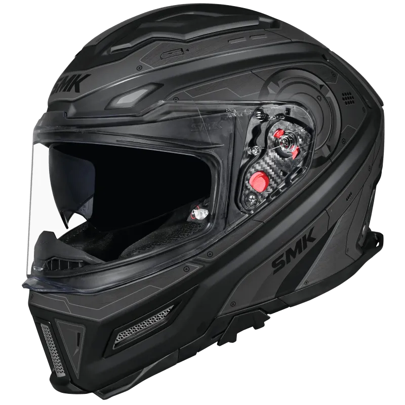 Smk Agnar Cyborg MA266 Black Full Face Helmet