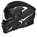 Smk Agnar Tektron MA261 Black White Full Face Helmet