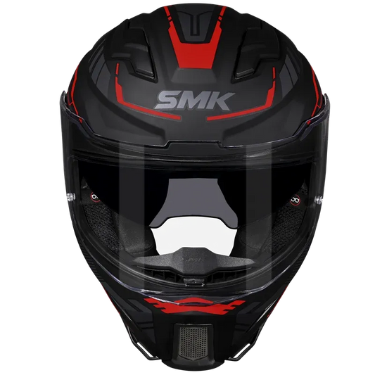 Smk Agnar Tektron MA263 Black Red Full Face Helmet