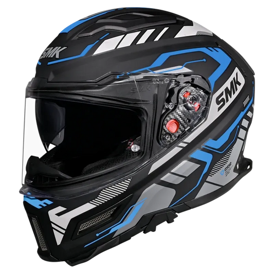 Smk Agnar Tektron MA265 Black Red Full Face Helmet