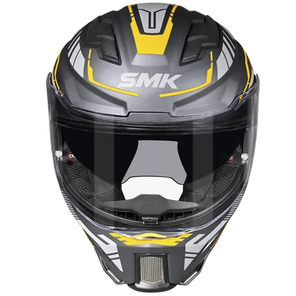 Smk Agnar Tektron MA664 Black Yellow Full Face Helmet
