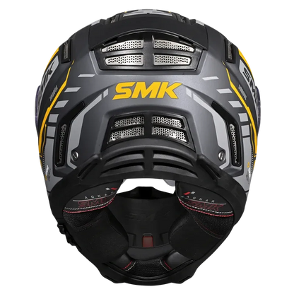 Smk Agnar Tektron MA664 Black Yellow Full Face Helmet