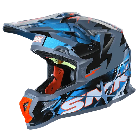 SMK Allterra Flumine GL-651 Black White Off Road Helmet
