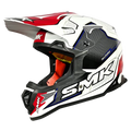 Smk Allterra Maverix GL 123 Red White Off Road Helmet