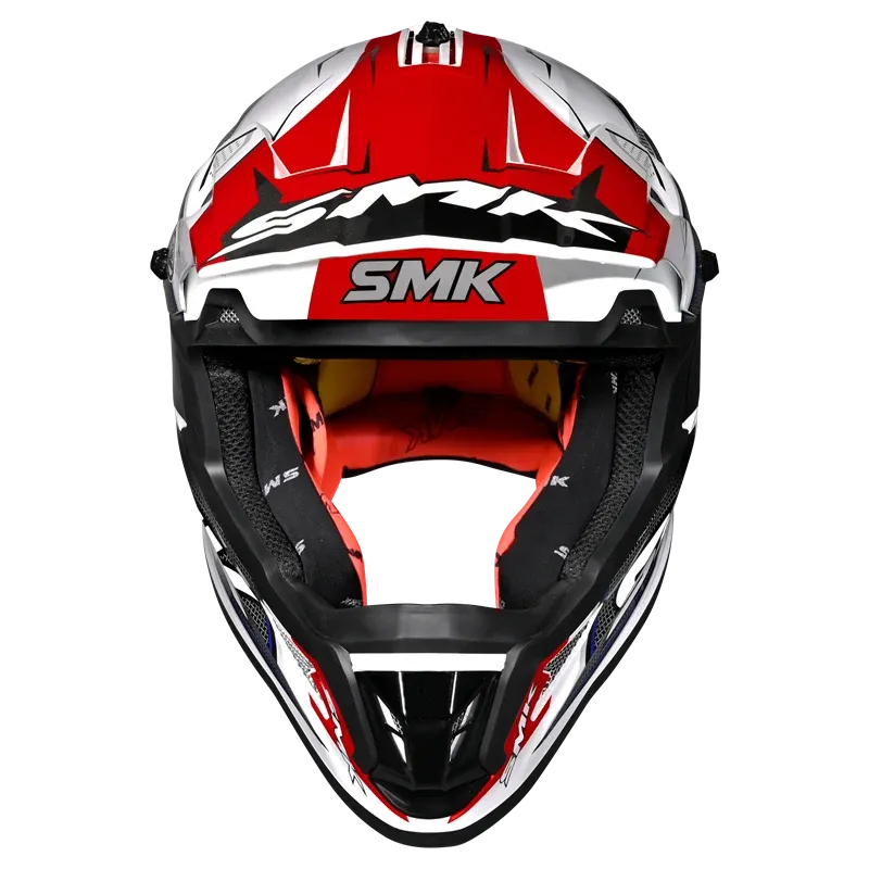 Smk Allterra Maverix GL 123 Red White Off Road Helmet