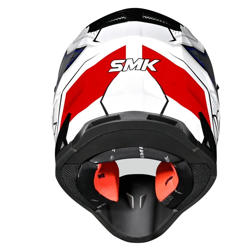 Smk Allterra Maverix GL 123 Red White Off Road Helmet