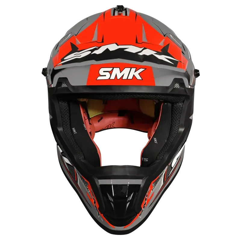 Smk Allterra Maverix GL 627 Gray Red Off Road Helmet