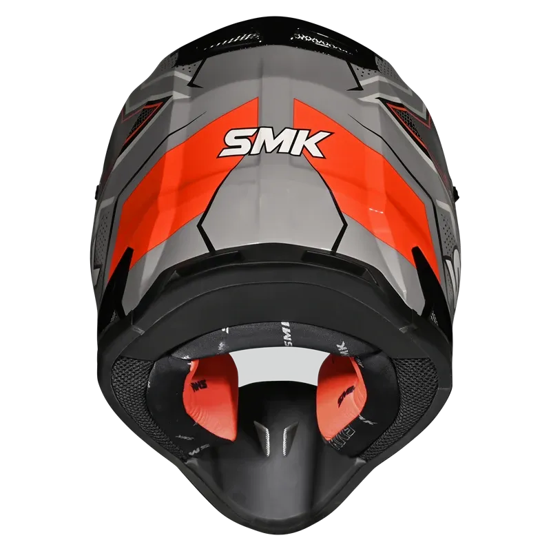 Smk Allterra Maverix GL 627 Gray Red Off Road Helmet
