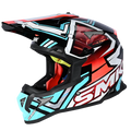 Smk Allterra X aces GL253 Black Blue Red Off Road Helmet