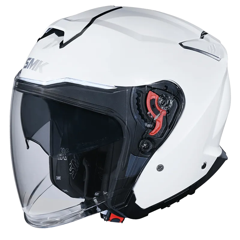 Smk Gtj GL100 White Half Face Helmet